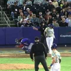 Triple-A game ends after catcher takes backswing to head in scary scene