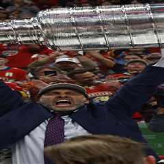 Roberto Luongo eats pasta out of the Stanley Cup in championship celebration