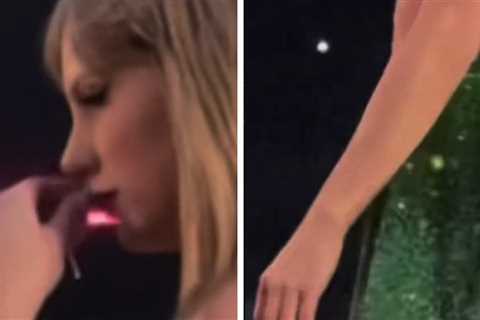 Taylor Swift Wipes Away Snot on 'Eras' Tour Outfit During Freezing Concert