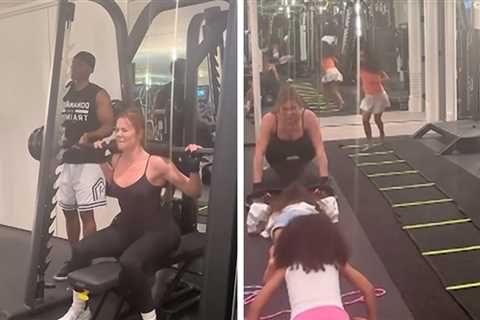 Khloe Kardashian Goes Through Intense Workout, Daughter & Nieces Join Her