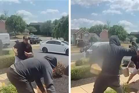 Two Men Race to Steal Package After FedEx Drop-Off in Wild Doorbell Cam Video
