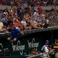 Rangers fan thrown out of game after falling into dugout: ‘Time for cha-cha to go’
