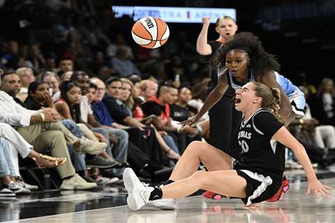 Aces’ Kate Martin suffers scary leg injury as teammates shield her from public