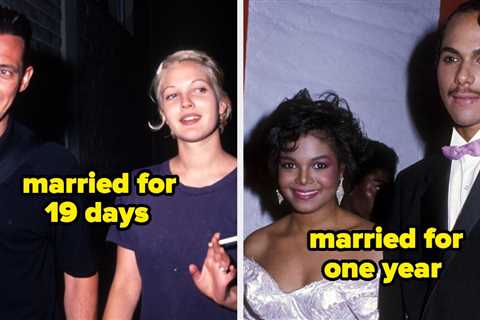 Here Are 14 Famous People Who Were Teens When They Got Married And How Long Each Marriage Lasted