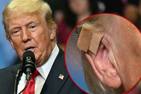 Donald Trump Wears Small Band-Aid on Ear During Michigan Rally