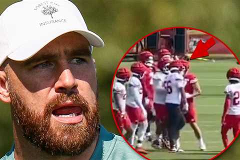 Travis Kelce Shoves Teammate During Chiefs' Training Camp Dust-Up