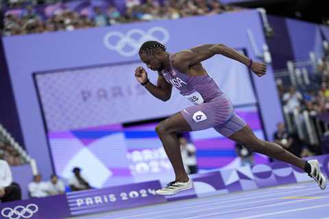 Noah Lyles dominates 200m heat a day after Olympic gold-medal thriller