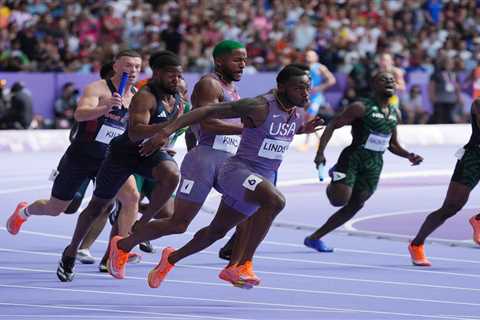 Americans run blazing time in 4×100-meter relay — and could still get benched for Olympic finals
