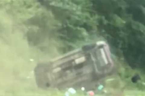 Driver Recklessly Tries to Pass, Flips Car in Massive Accident Video