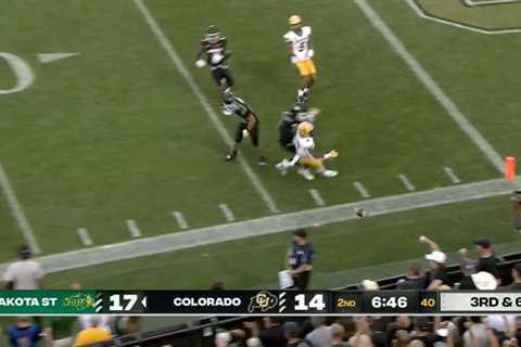 Colorado’s Shilo Sanders draws ire for late hit against NDSU: ‘Dirtiest player in college football’