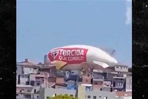 Massive Promotional Blimp Crashes in Brazil on Video