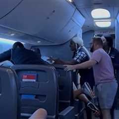 American Airlines Passenger Subdued in Intense Altercation on Video