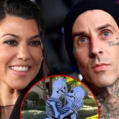 Kourtney Kardashian & Travis Barker's Scandalous Halloween Decor Causes Stir