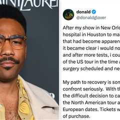 Donald Glover Canceled Childish Gambino Tour Following Hospitalization For An Undisclosed Ailment..