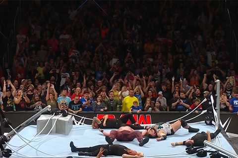 WWE Raw Ring Collapses During Last Man Standing Main Event