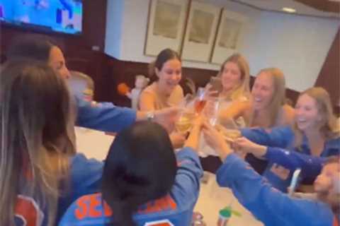 Pete Alonso’s wife Haley celebrates Mets’ wild-card berth with fellow WAGs