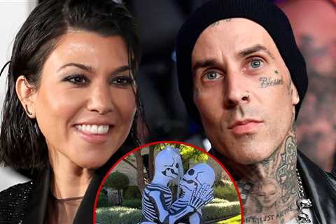 Kourtney Kardashian & Travis Barker's Scandalous Halloween Decor Causes Stir