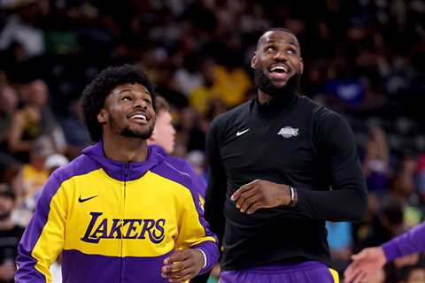 LeBron James, Bronny Play Together For First Time In Lakers' Preseason Game