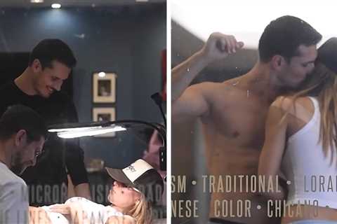 Brooks Nader and Gleb Savchenko Hot and Heavy Getting Tattoos Together