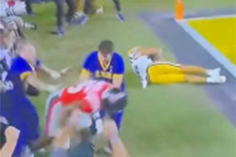 LSU cheerleader appears to push Ole Miss player after game-tying touchdown