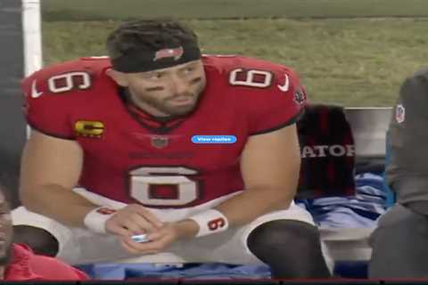 Baker Mayfield appears to pop ZYN on Buccaneers sideline during painful loss to Ravens