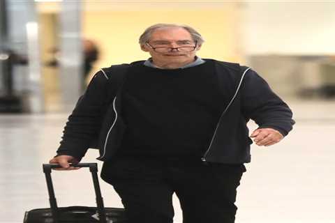 British movie legend, 78, unrecognisable from Hollywood roles as he lands in LA