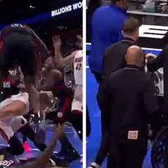 NBA's Tim Hardaway Jr. Leaves Game In Wheelchair After Slamming Head On Ground