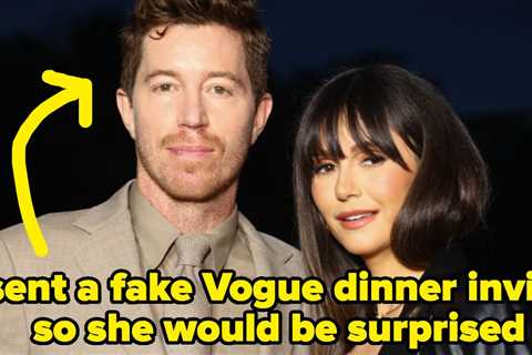 Shaun White Faked A Dinner Invitation From Vogue So Nina Dobrev Would Be Surprised By His Proposal: ..