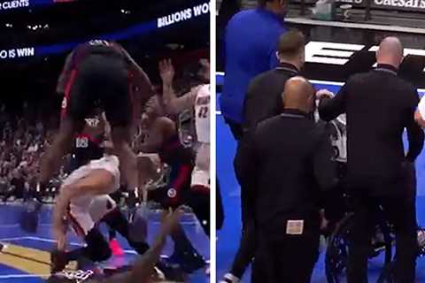 NBA's Tim Hardaway Jr. Leaves Game In Wheelchair After Slamming Head On Ground
