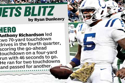 Heroes, zeros from Jets’ loss to Colts: Anthony Richardson owned MetLife Stadium