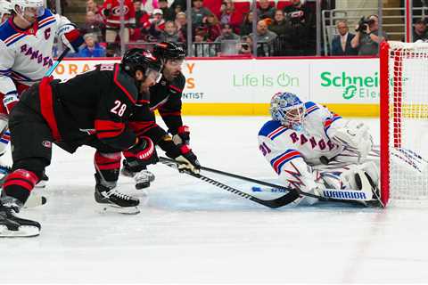 Rangers blow lead and fall to rival Hurricanes as skid hits four during tumultuous time