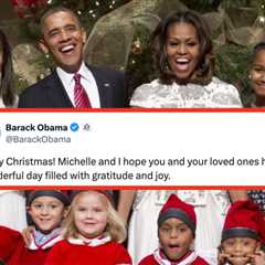 People Have A Lot To Say About The Obama's 2024 Christmas Photo