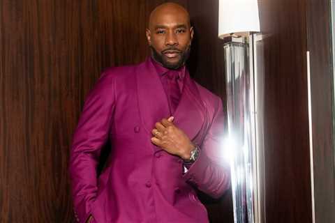 Fashion Bomb Men: Morris Chestnut Posed in a Maroon Gregoire By Paris Suit While Doing Press