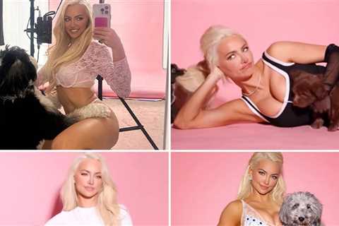 Lindsey Pelas Bares All for 2025 Puppy Calendar Photoshoot