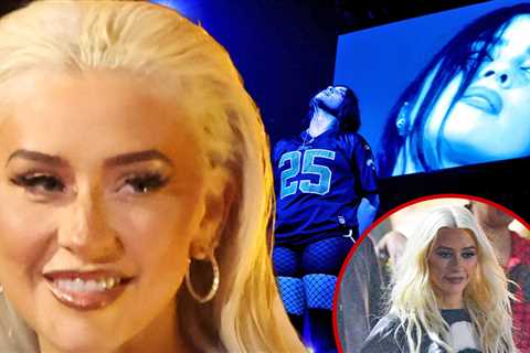 Christina Aguilera Attends Night 4 Of Billie Eilish's Forum Concert Run