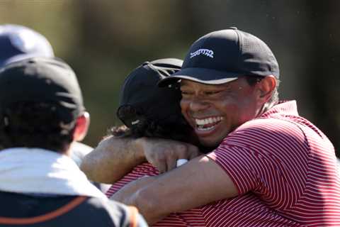 Charlie Woods nails his first hole-in-one, shares huge hug with dad Tiger in wild PNC Championship..
