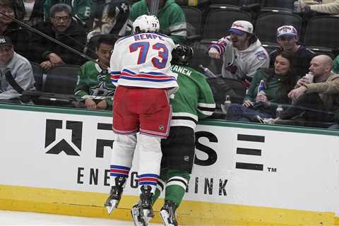 Rangers’ Matt Rempe suspended eight games for hit on Stars’ Miro Heiskanen