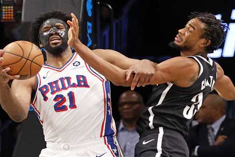 Nets hit new low as D’Angelo Russell exits with injury in blowout loss to 76ers