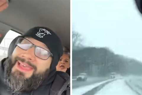 Trump Supporter Singing MAGA Tune Crashes Car While Speeding in Snow