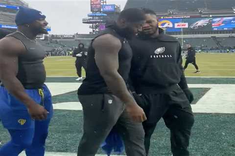 Rams rookie Jared Verse and Eagles’ Jalen Carter get chippy before divisional round clash