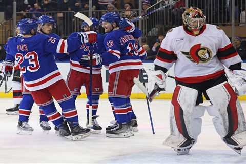 Rangers move closer to wild-card spot after destruction of Senators