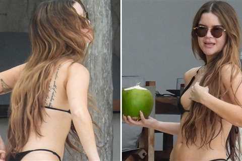 Maren Morris Shows Off Physique, Sips Coconut in Itty-Bitty Bikini