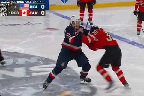 USA-Canada battle starts with three consecutive fights in first nine seconds