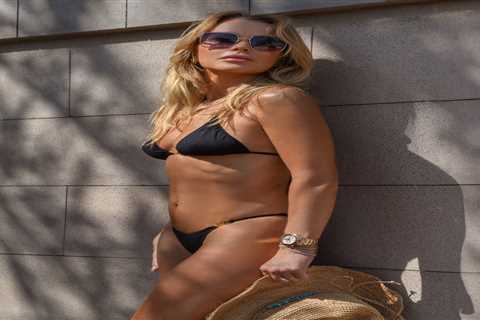 Amanda Holden Stuns in Black Bikini for 54th Birthday Photoshoot