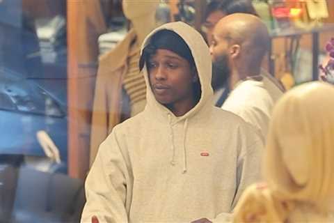 A$AP Rocky Seen Shopping in Beverly Hills, Likely for Birthday Girl Rihanna