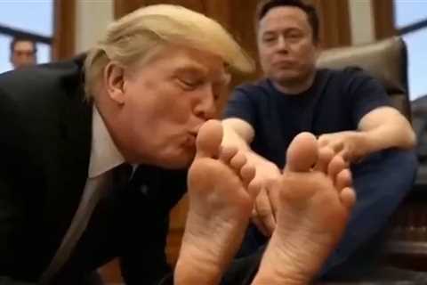 Donald Trump Sucking Elon Musk's Toes in A.I. Video Shows Up in D.C. Hallways