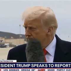 Reporter’s Microphone Hits President Trump in the Face