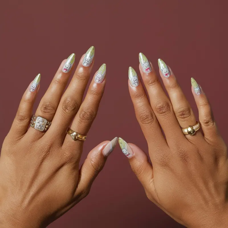 Bad Bunny Nails: Guide To Chic & Playful Art - Gloss And Vibes