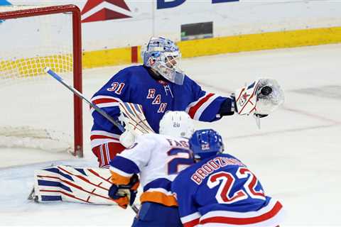 Rangers move into tie for wild-card spot after shutting out Islanders in lopsided rivalry win