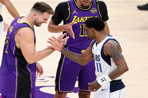 Luka Doncic reacts to season-ending Kyrie Irving injury
